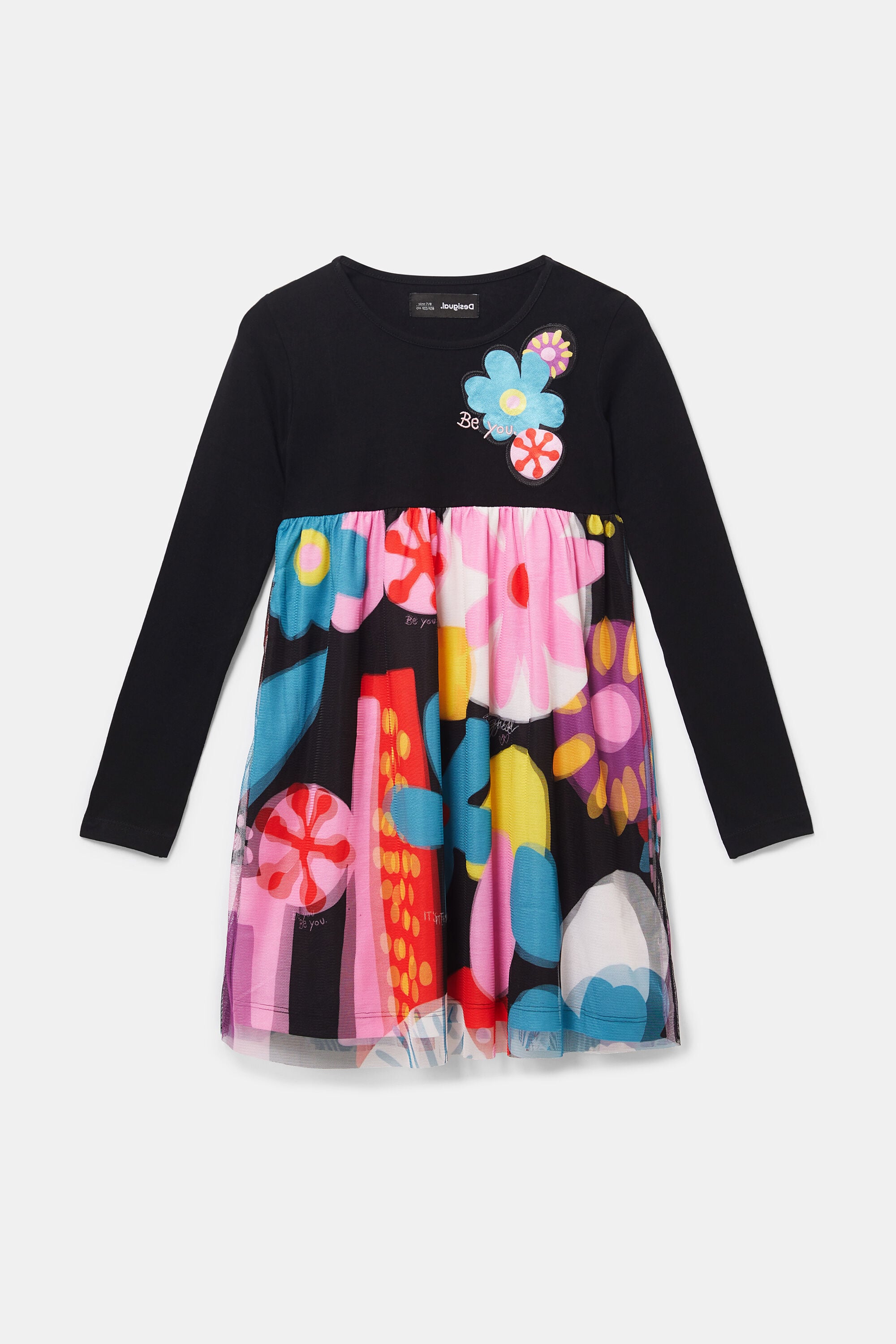 Desigual Gebloemde jurk met hoge taille