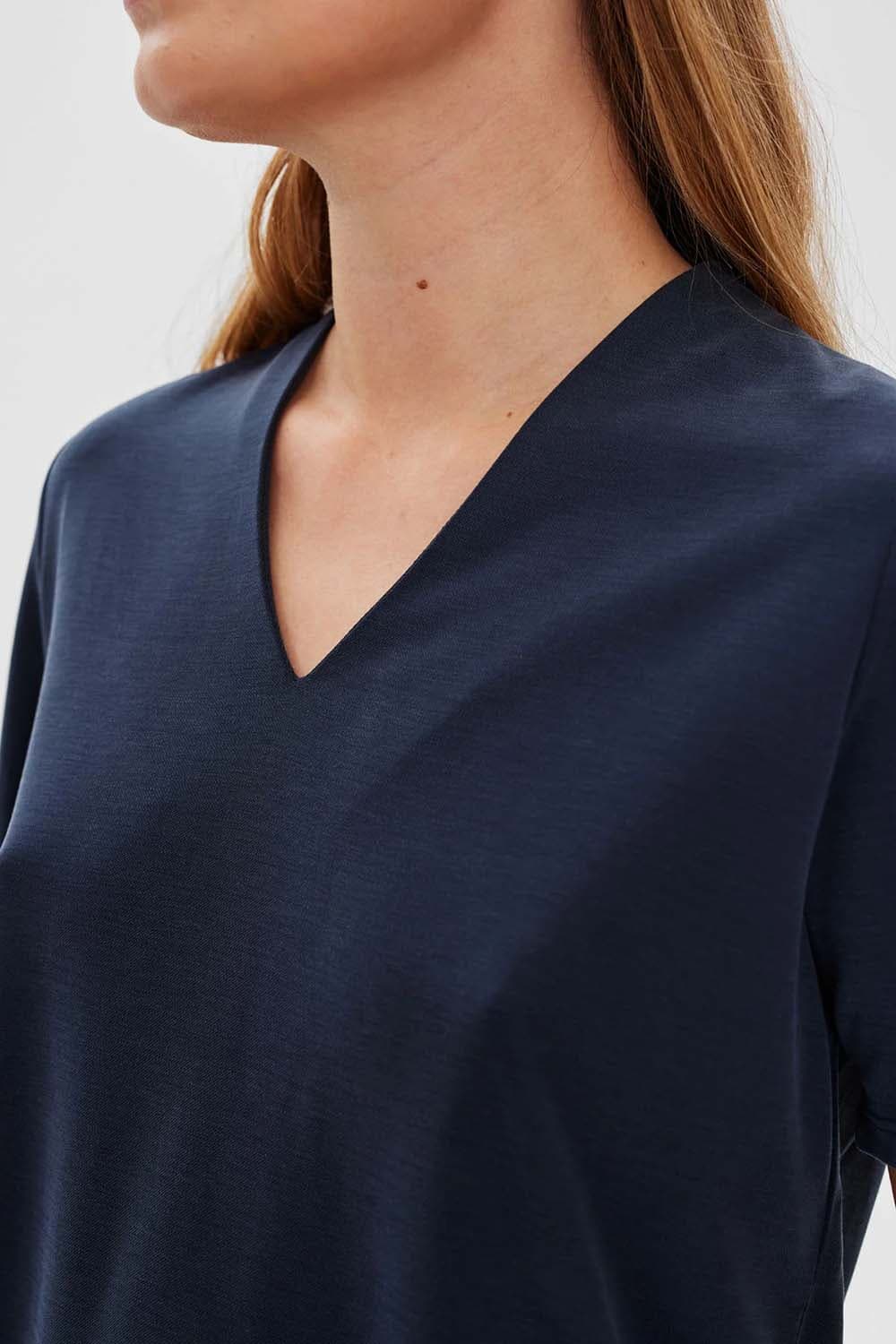 Freequent T-shirt Blauw dames