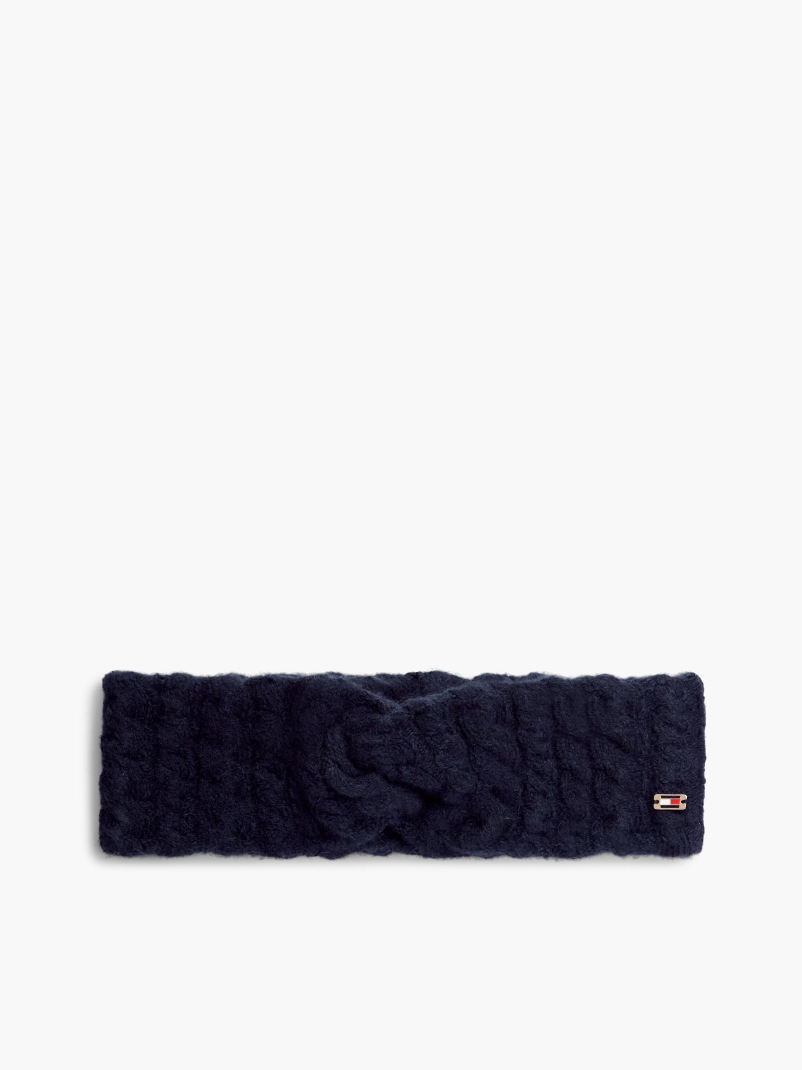 Tommy Hilfiger Hoofdband met geëmailleerde vlag en alpaca in marine