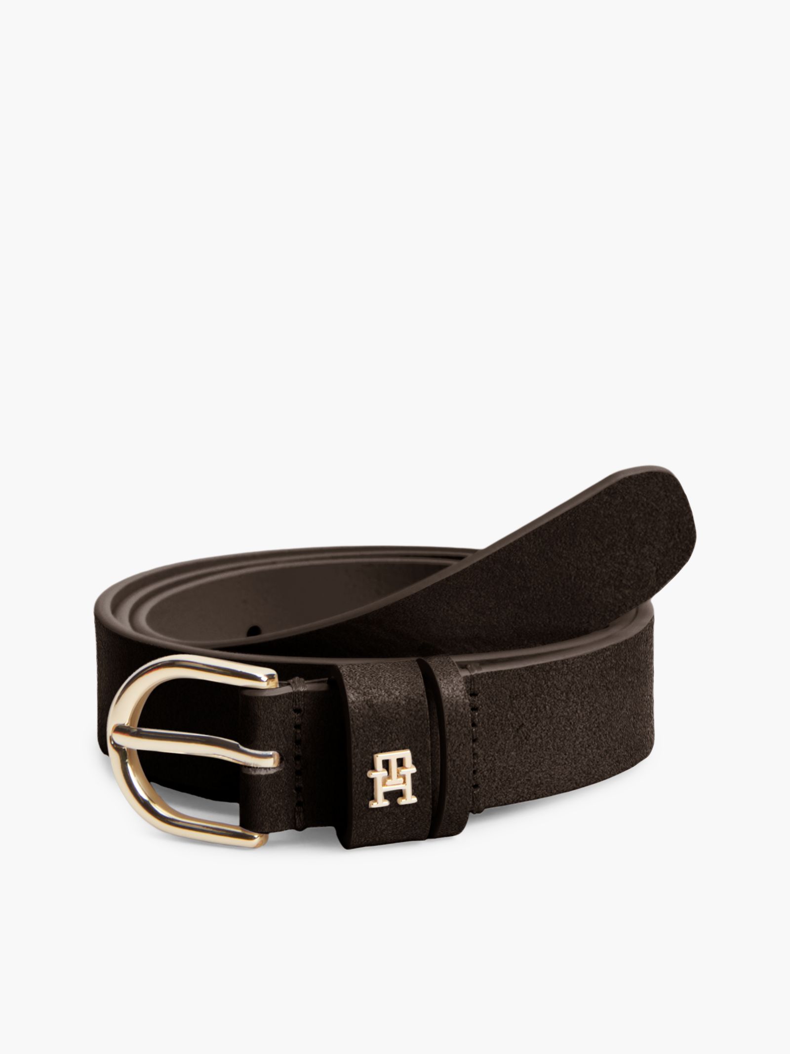 Tommy Hilfiger Essential Suède Riem Met Afgeronde Gesp in bruin