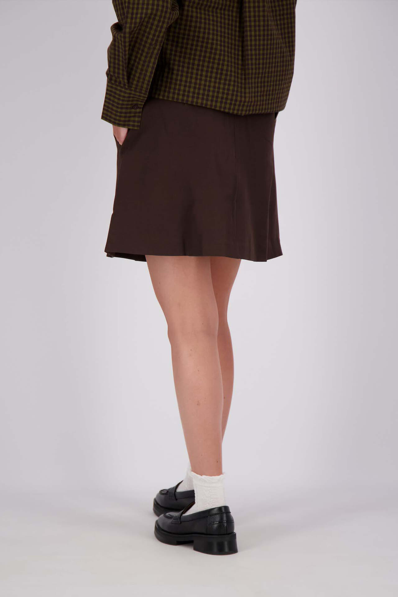 Co’couture Rok Luna Pocket Pleat Bruin dames