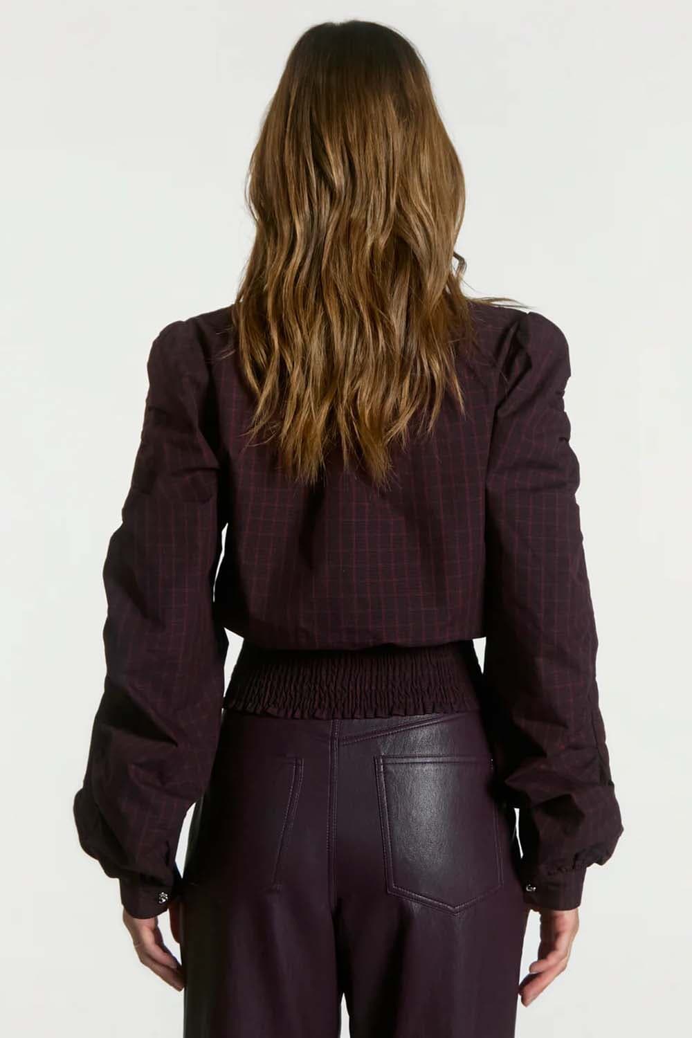 Aaiko Blouse Beaudine Collar Bordeaux dames