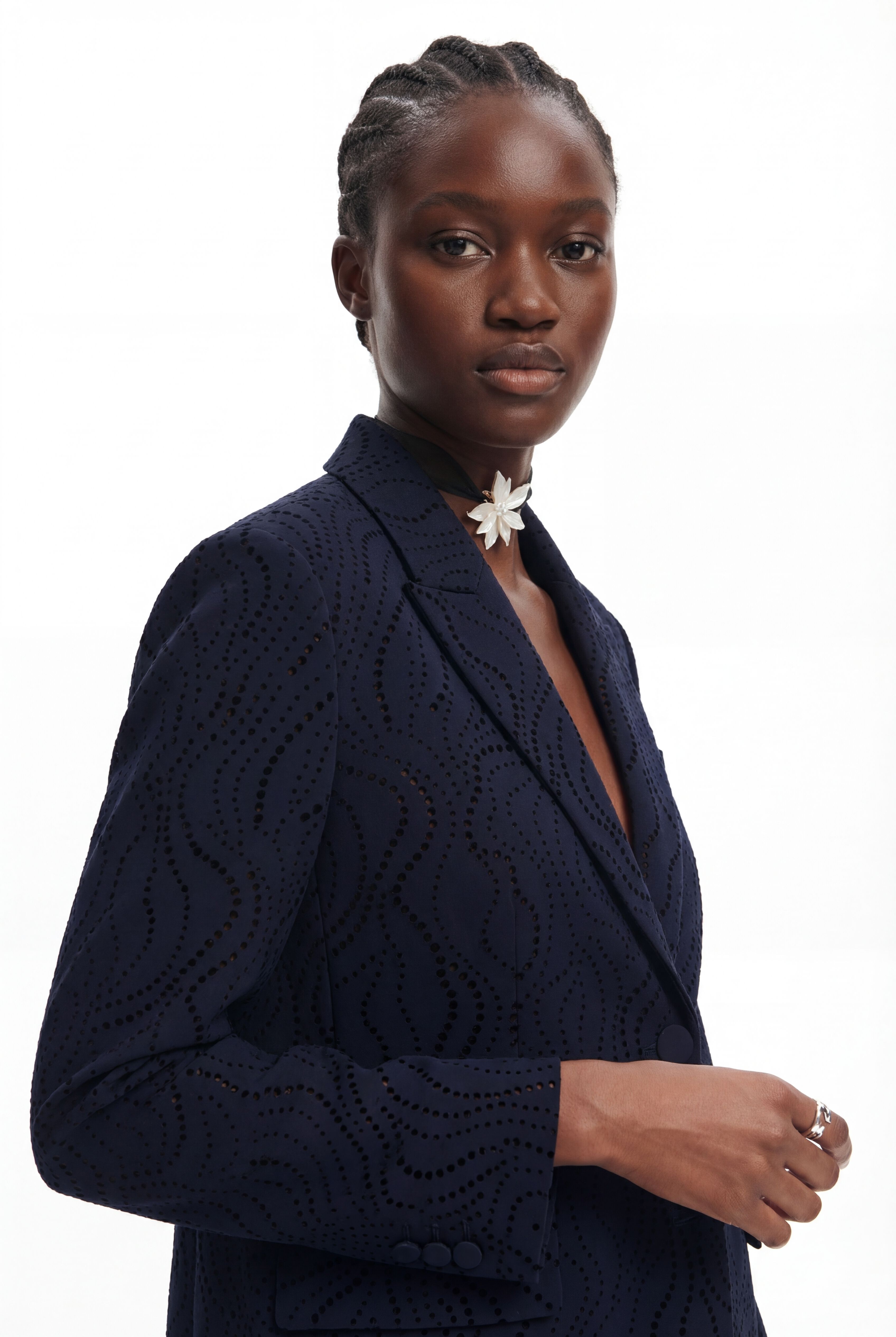 Desigual Geborduurde bloemenblazer