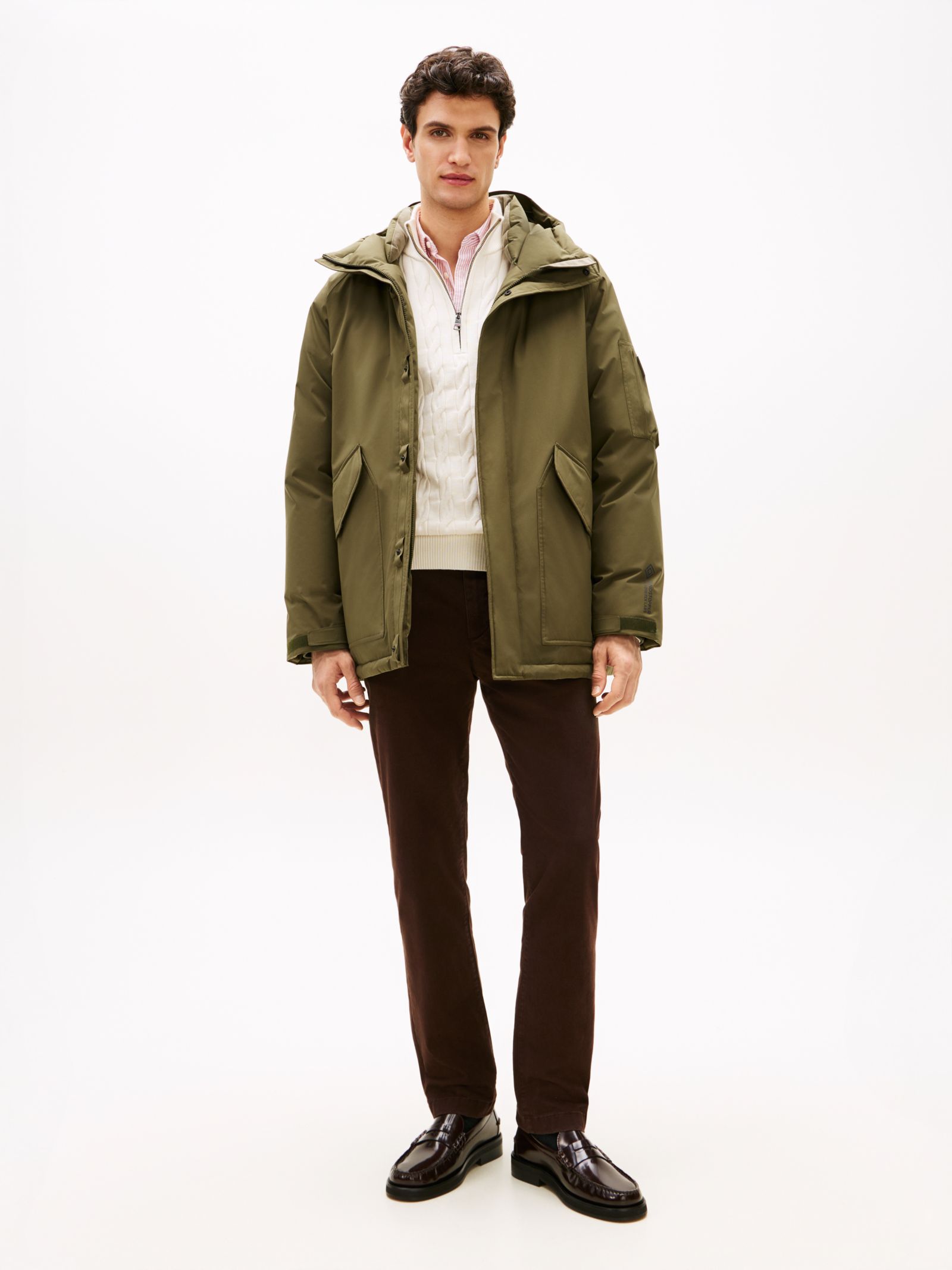 Tommy Hilfiger Waterafstotende winddichte parka met dons in groen