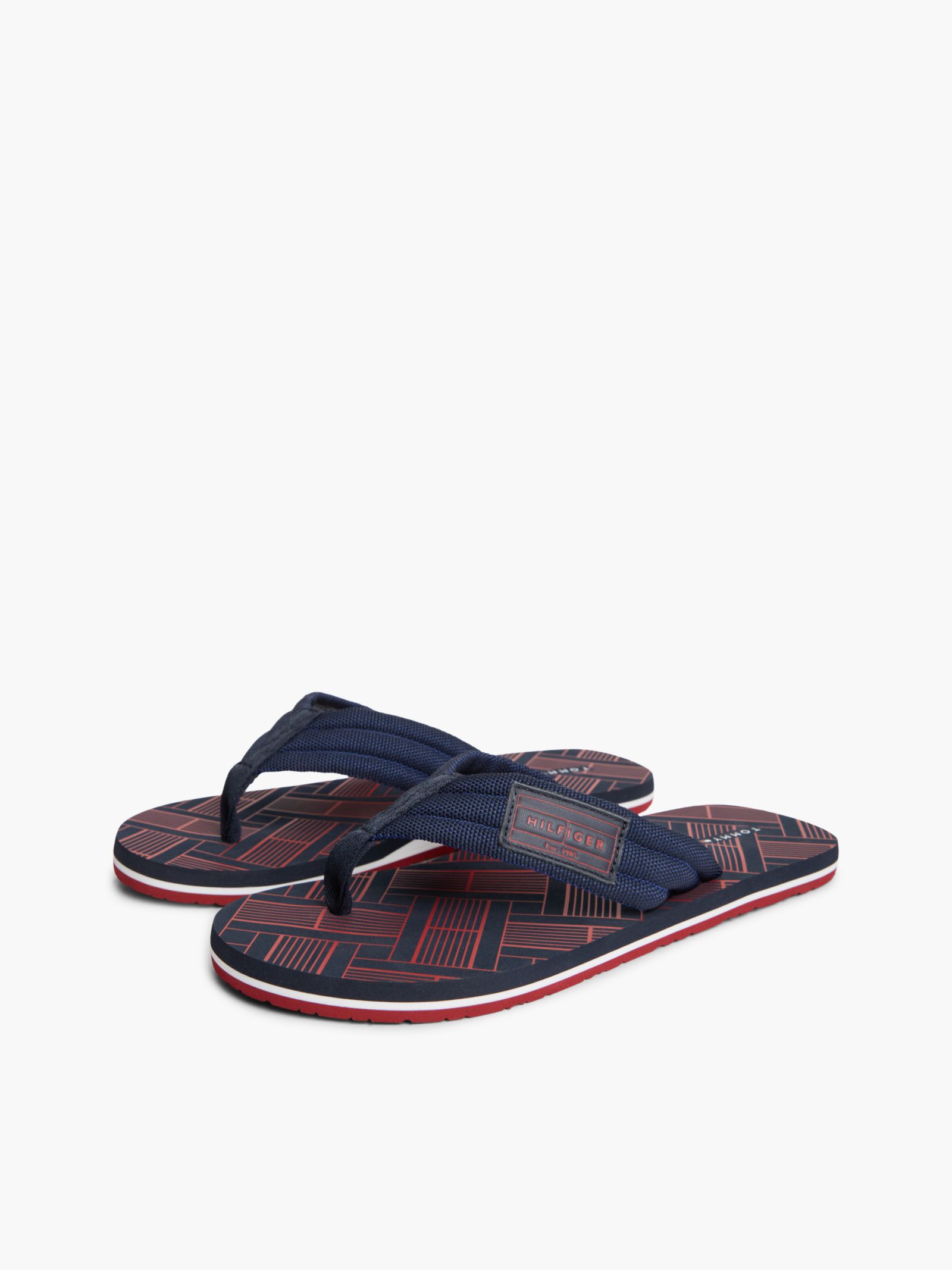 Tommy Hilfiger Teenslipper met gewatteerd bandje en vlagpatch