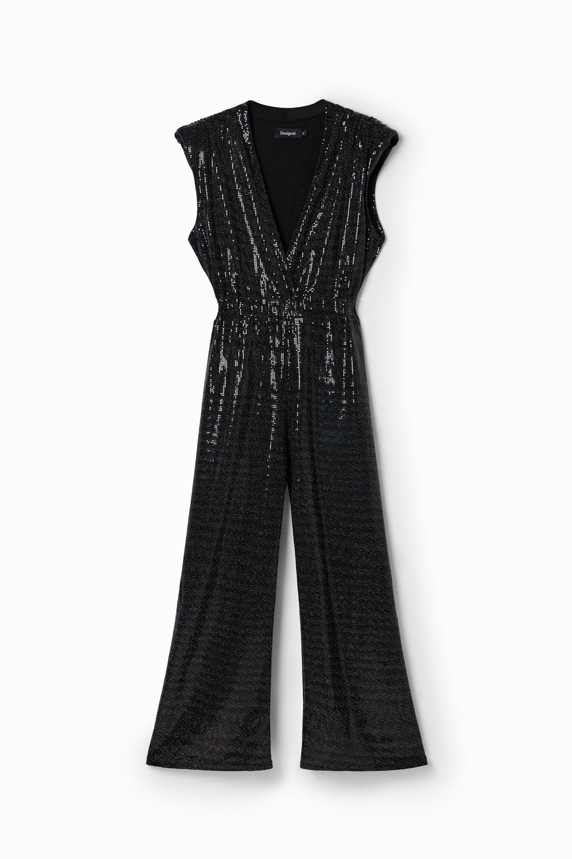 Desigual Lange mouwloze jumpsuit pailletten