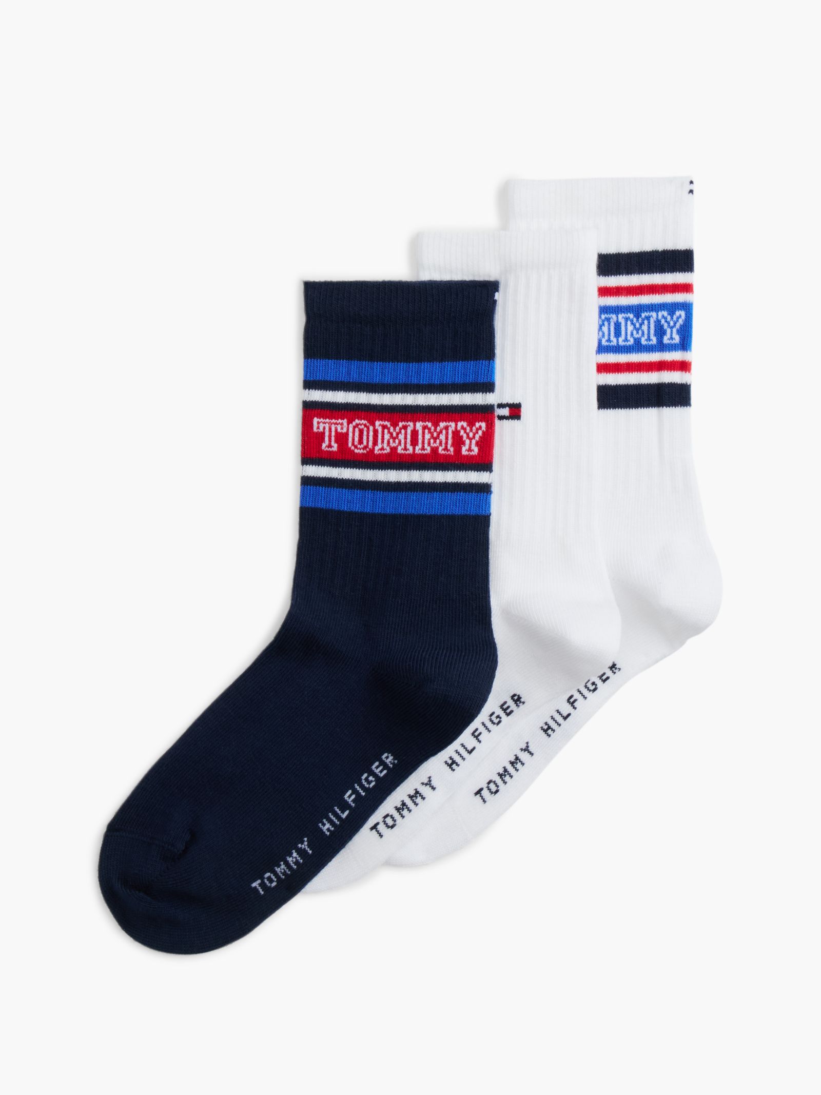 Tommy Hilfiger Set van 3 paar sokken met varsitystrepen