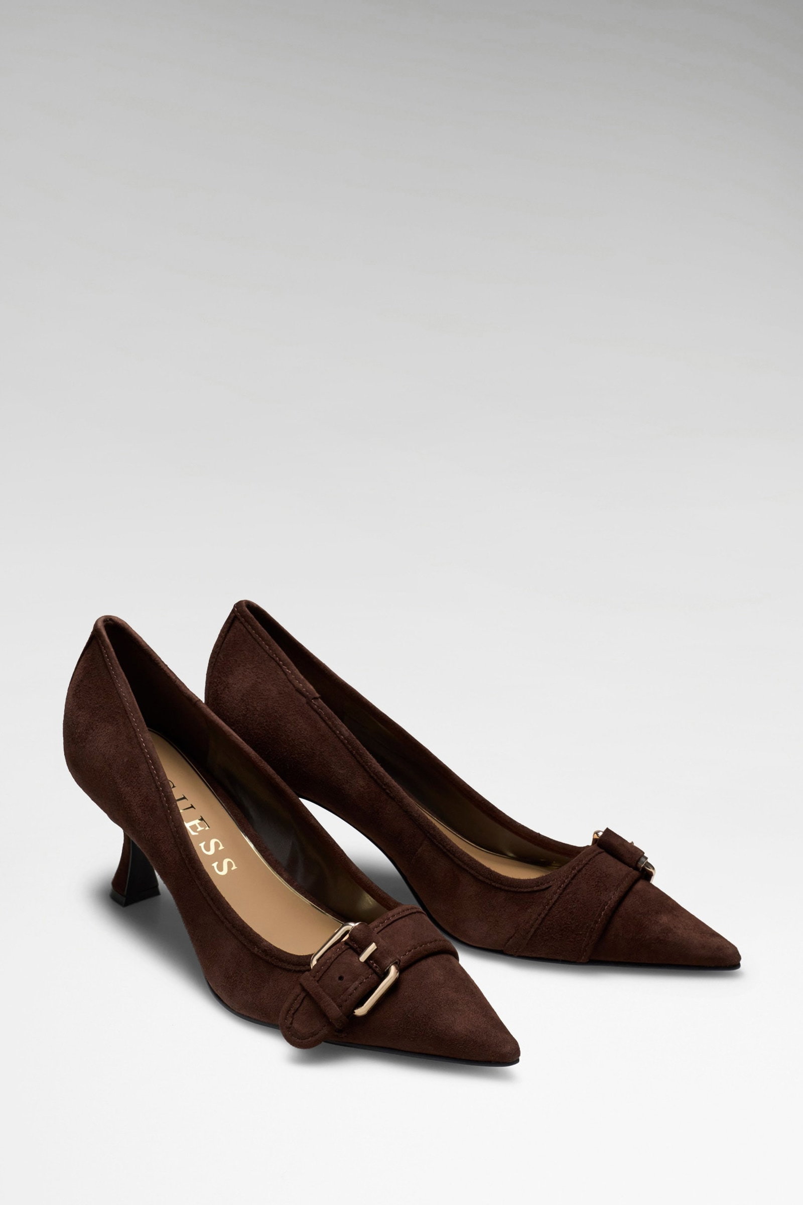 Guess Andey Suede Court Shoes in bruin