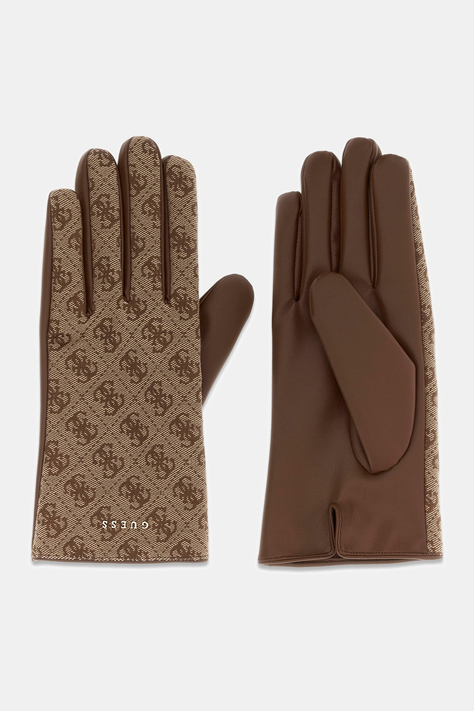 Guess Noelle Jacquard Handschoenen in bruin