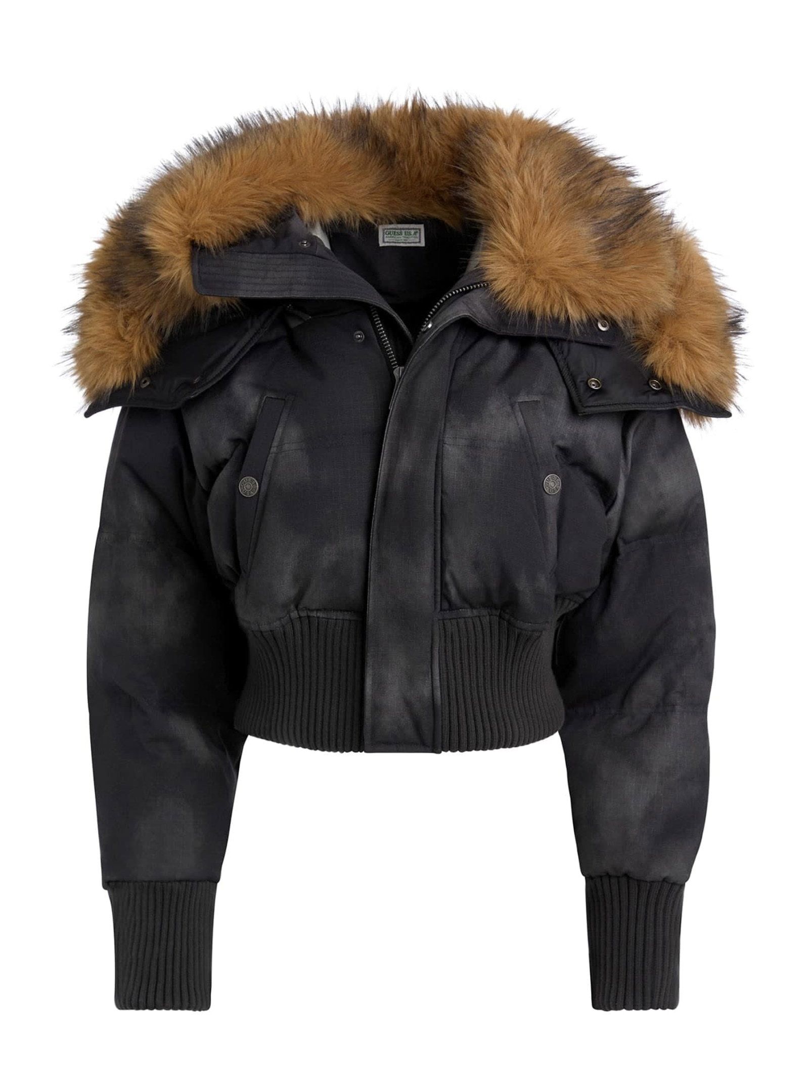 Guess Pufferjack Met Echt Dons for women