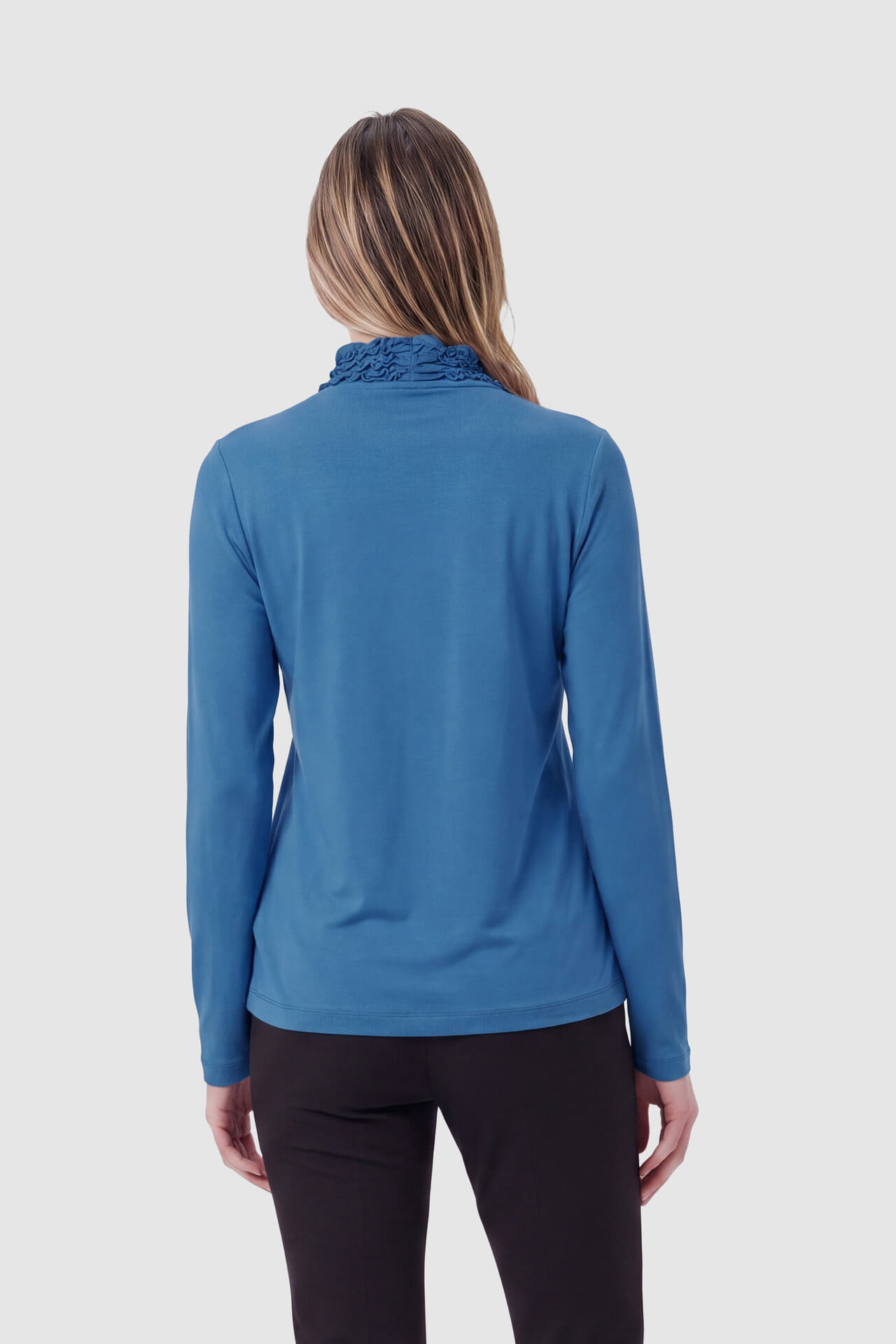 Bloomings Top Ruffle Blauw dames
