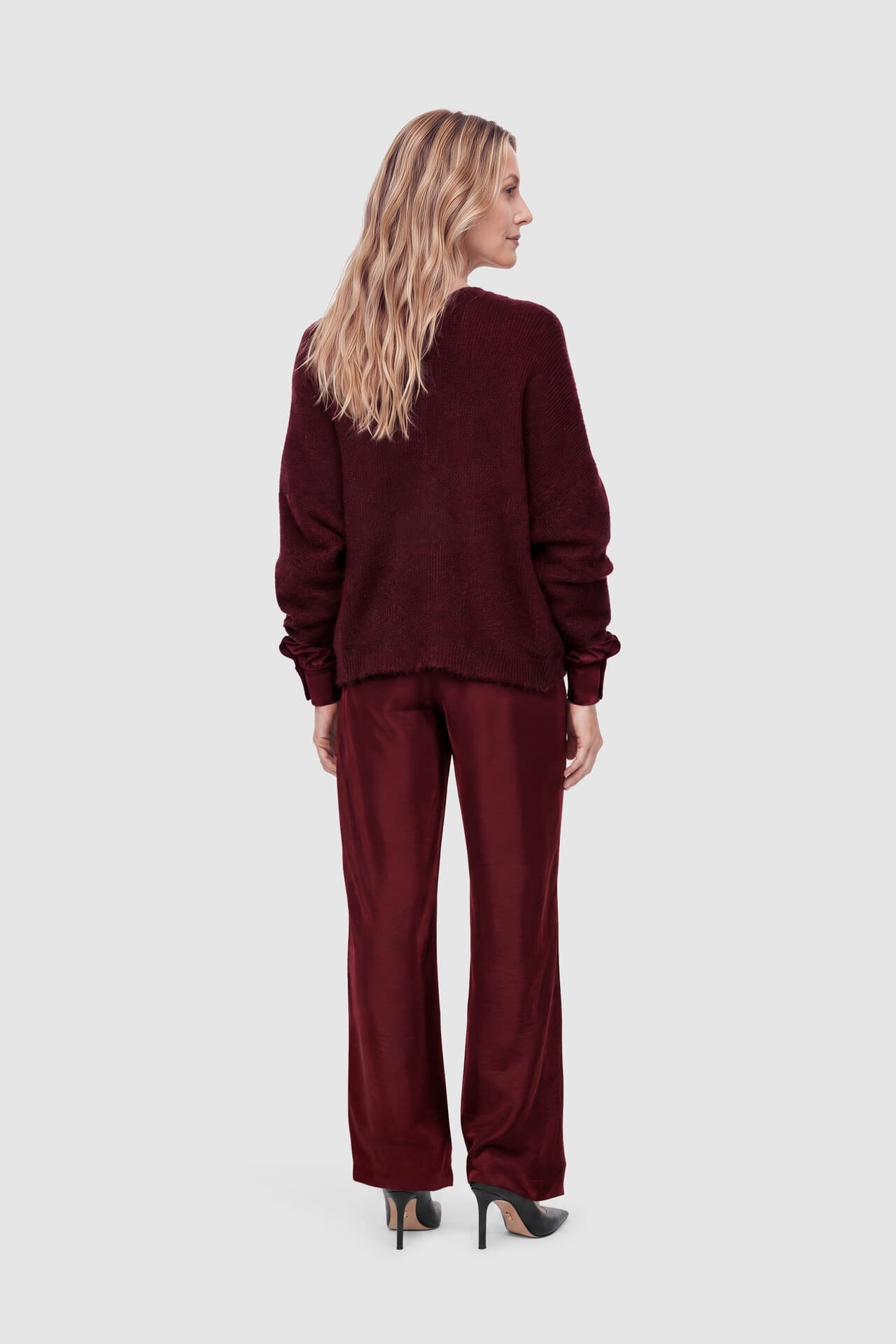 Tooday Gebreid Vest Bea Bordeaux Rood dames