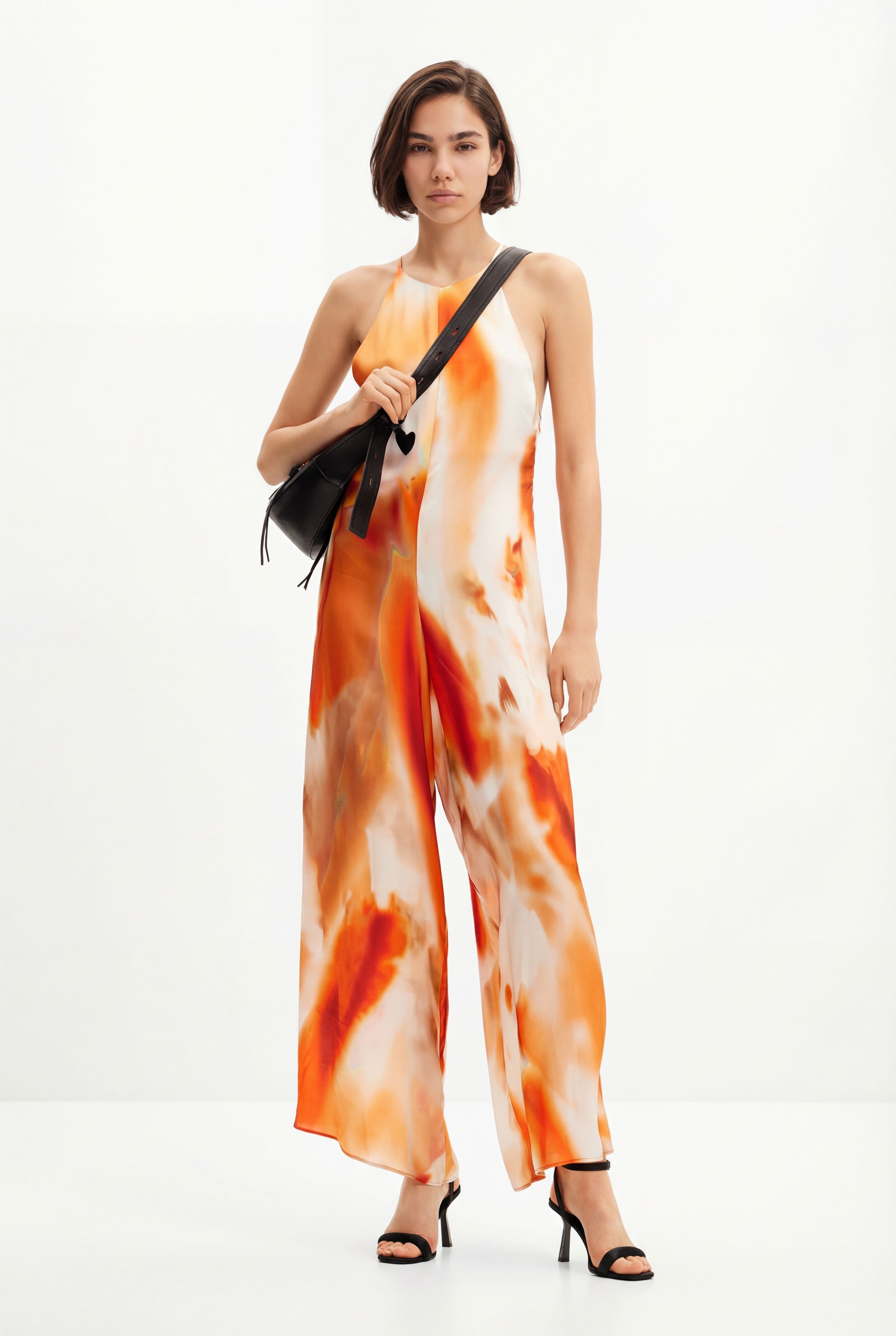 Desigual Abstracte jumpsuit halternek