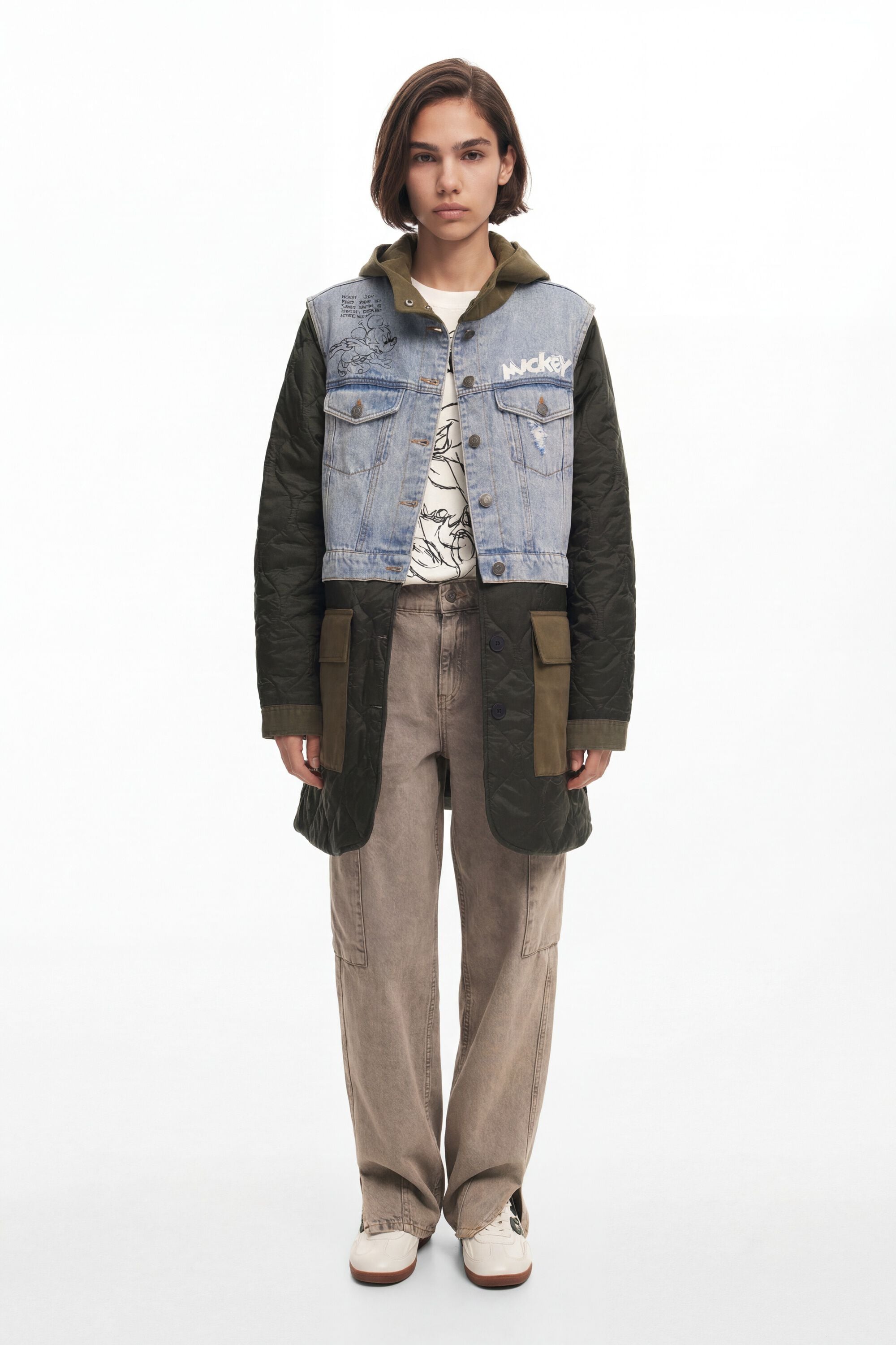 Desigual Hybride parka met capuchon Mickey