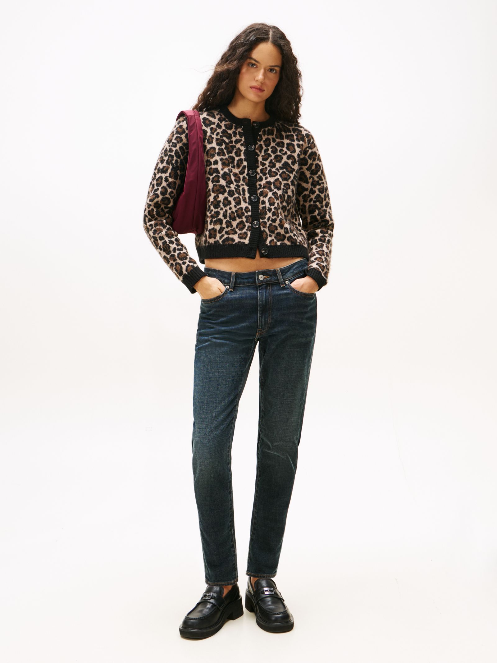 Tommy Jeans Mid rise slim jeans met fading