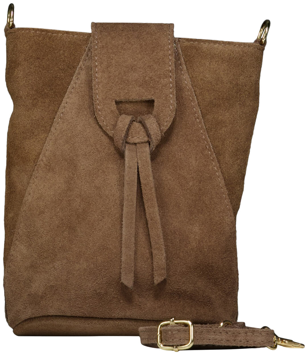 Bomont Tas Kendra Suede Taupe dames