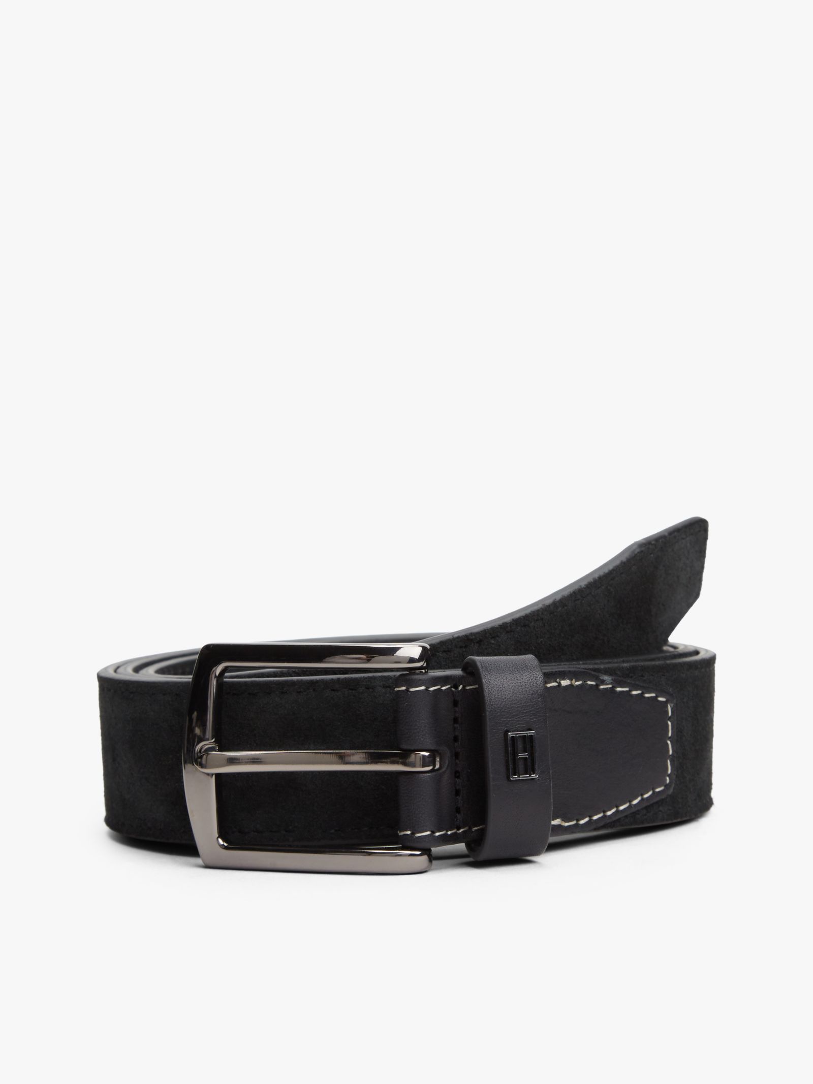 Tommy Hilfiger Denton Suède Riem met Metalen Vlag