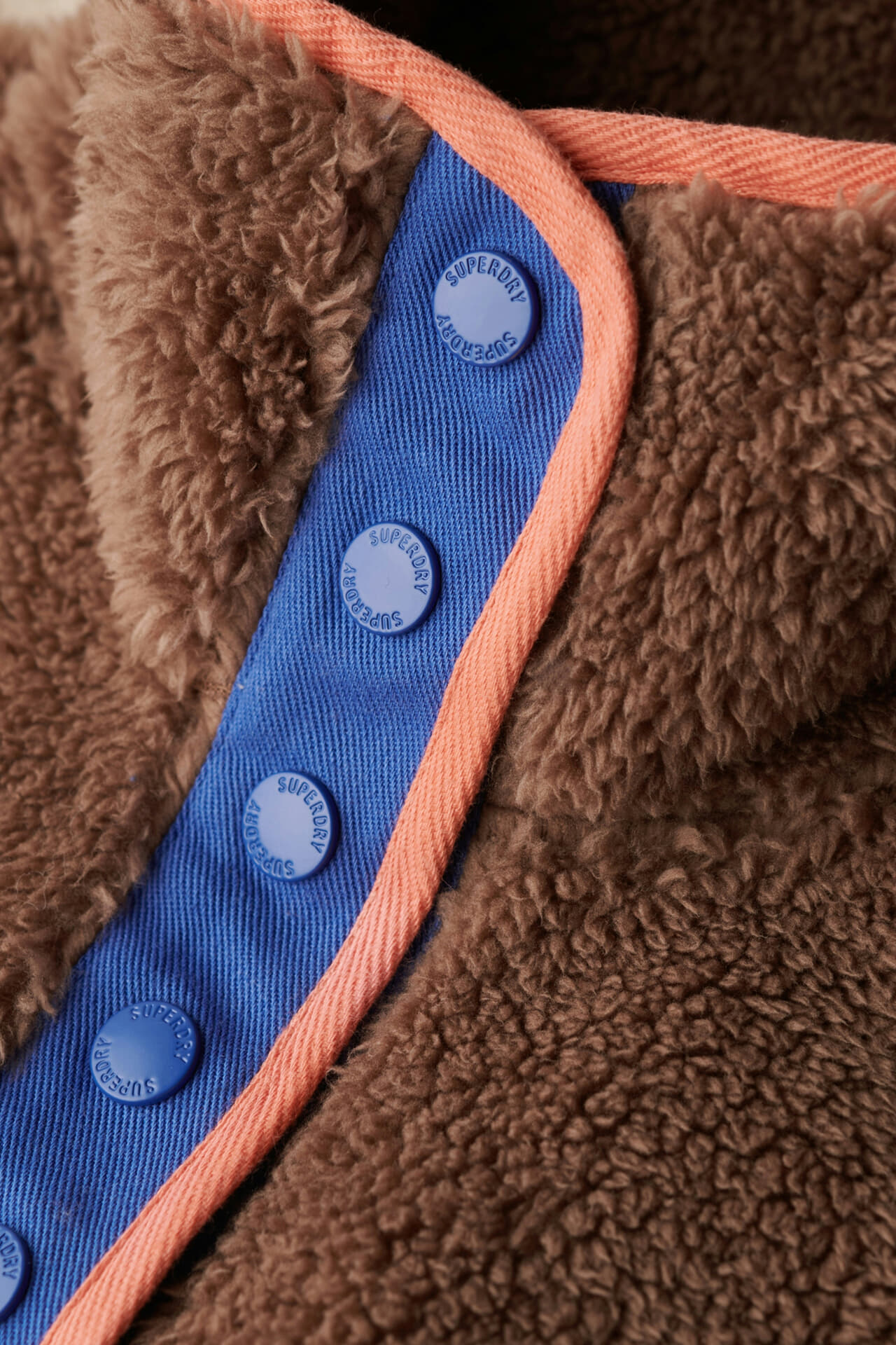 Superdry & Co Teddyfleece Super Soft Mash Up Bruin dames