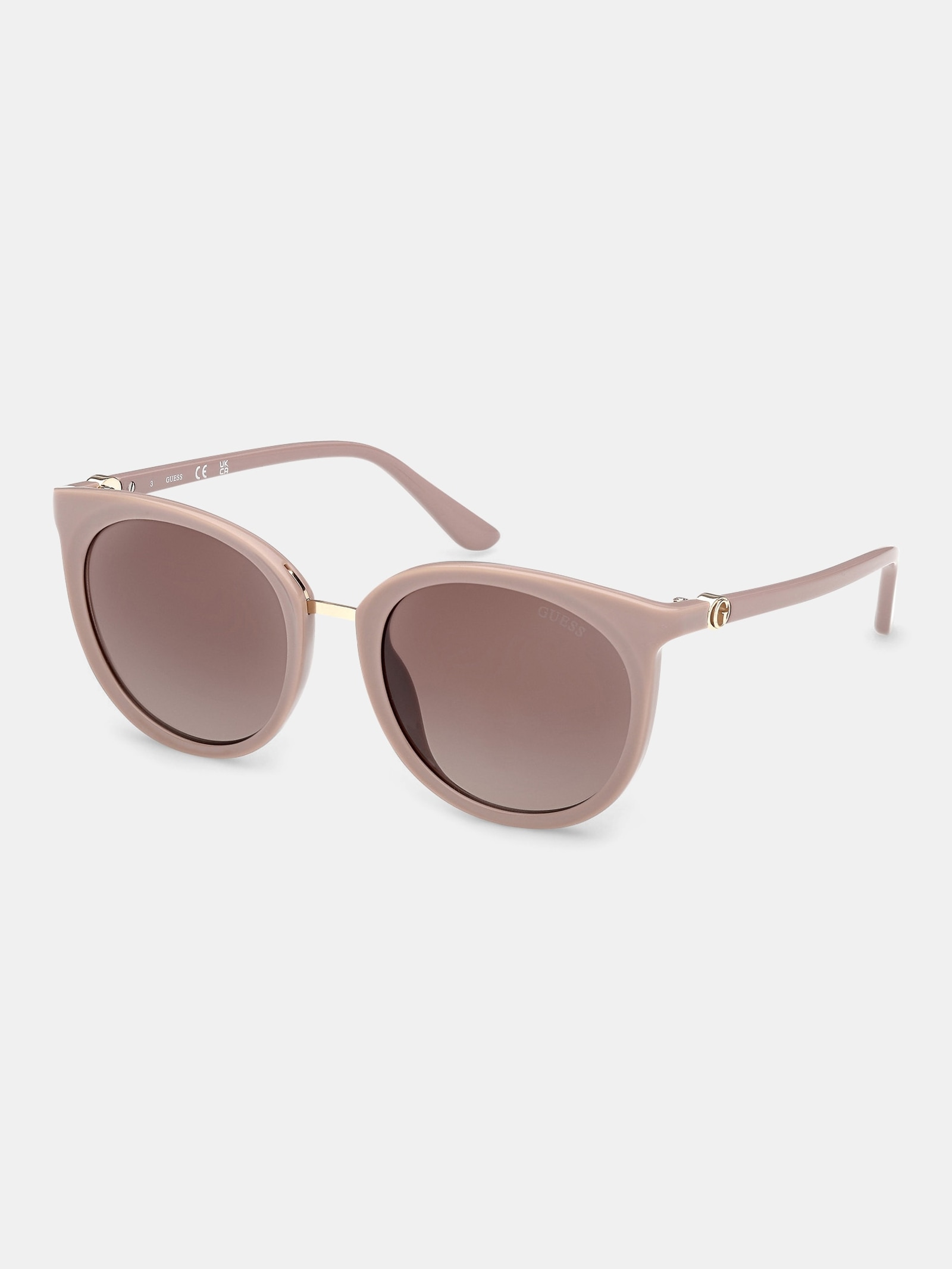 Guess Ronde Zonnebrillen for women in beige