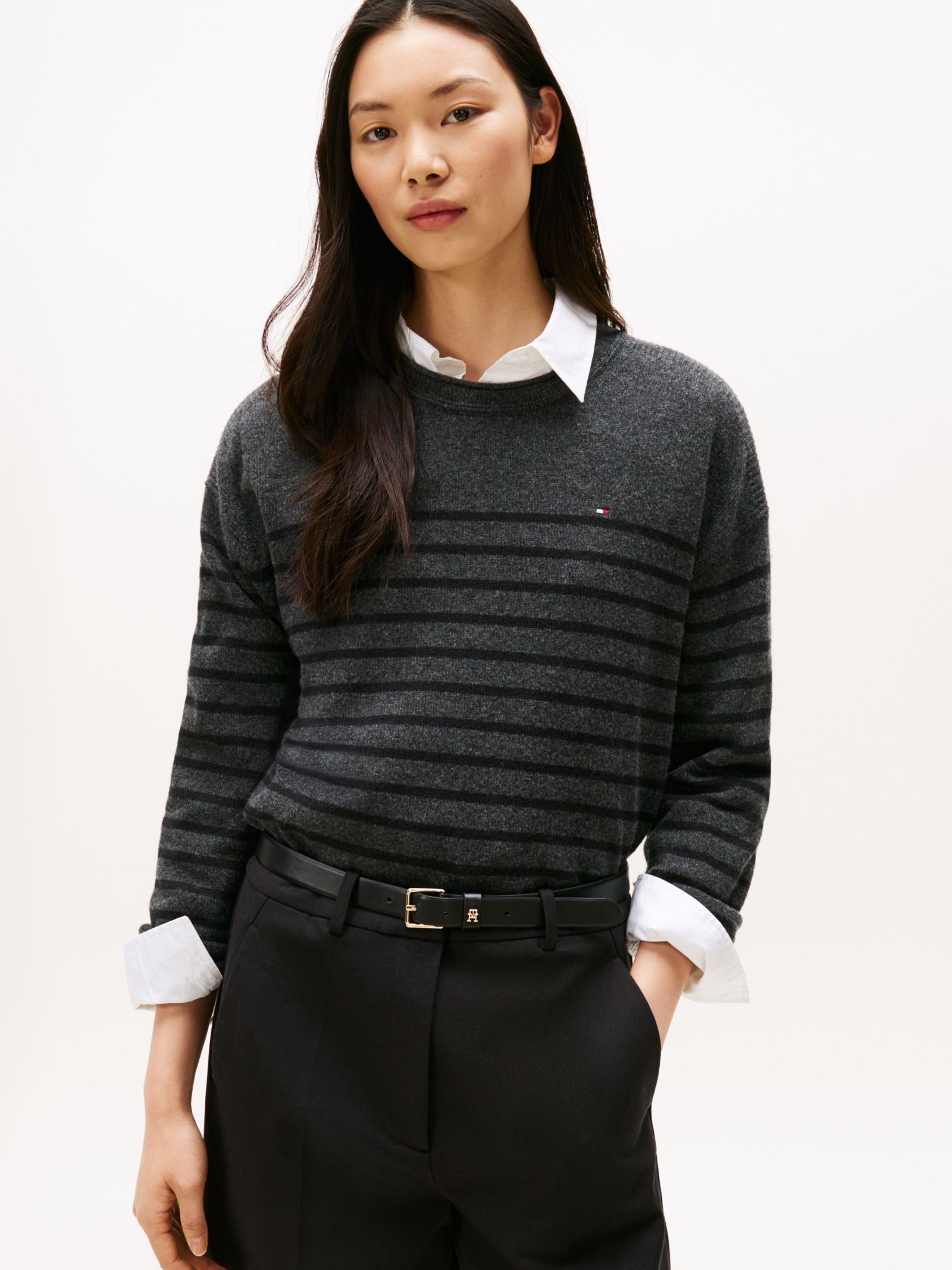 Tommy Hilfiger Relaxed Fit Trui van zachte wol
