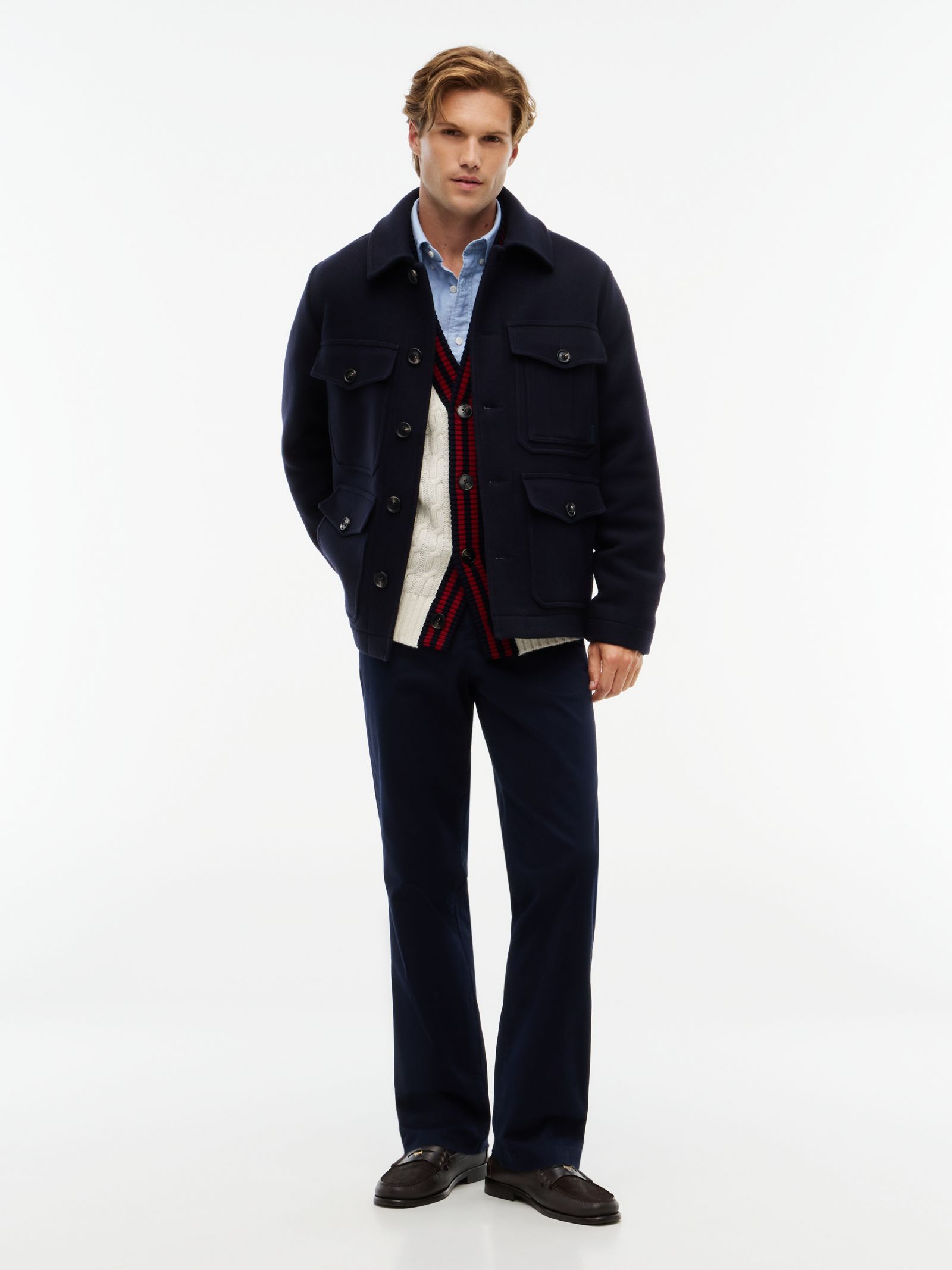 Tommy Hilfiger Jack van wol kasjmiermix met vier zakken