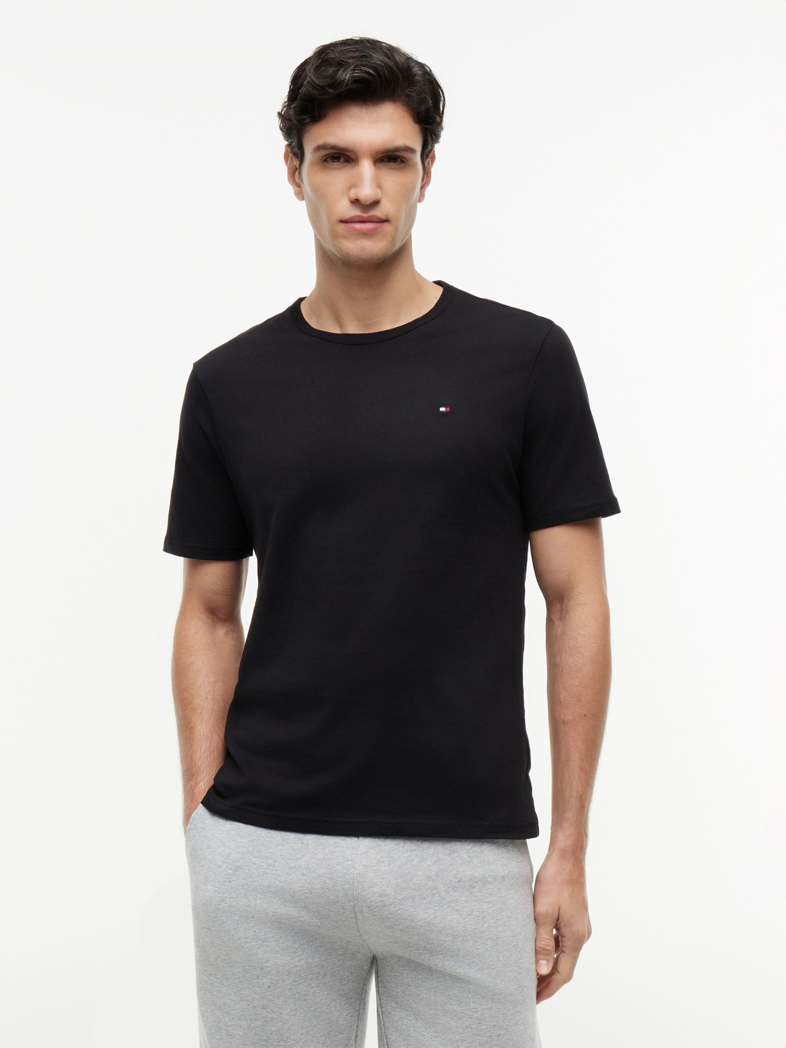 Tommy Hilfiger set van 3 Signature Jersey Lounge T-shirts in zwart