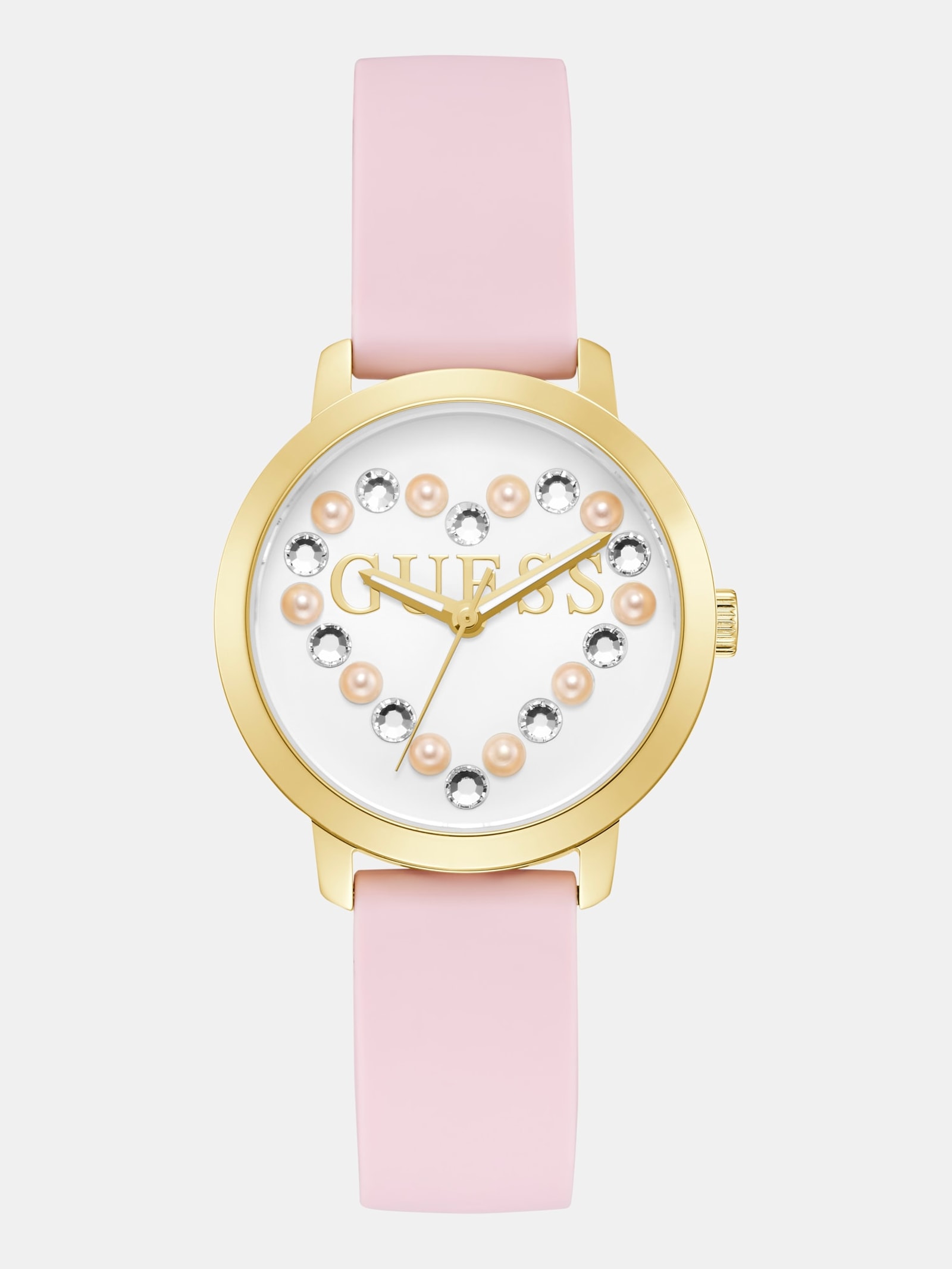 Guess Analoge Horloge Van Siliconen, 36 Mm in roze