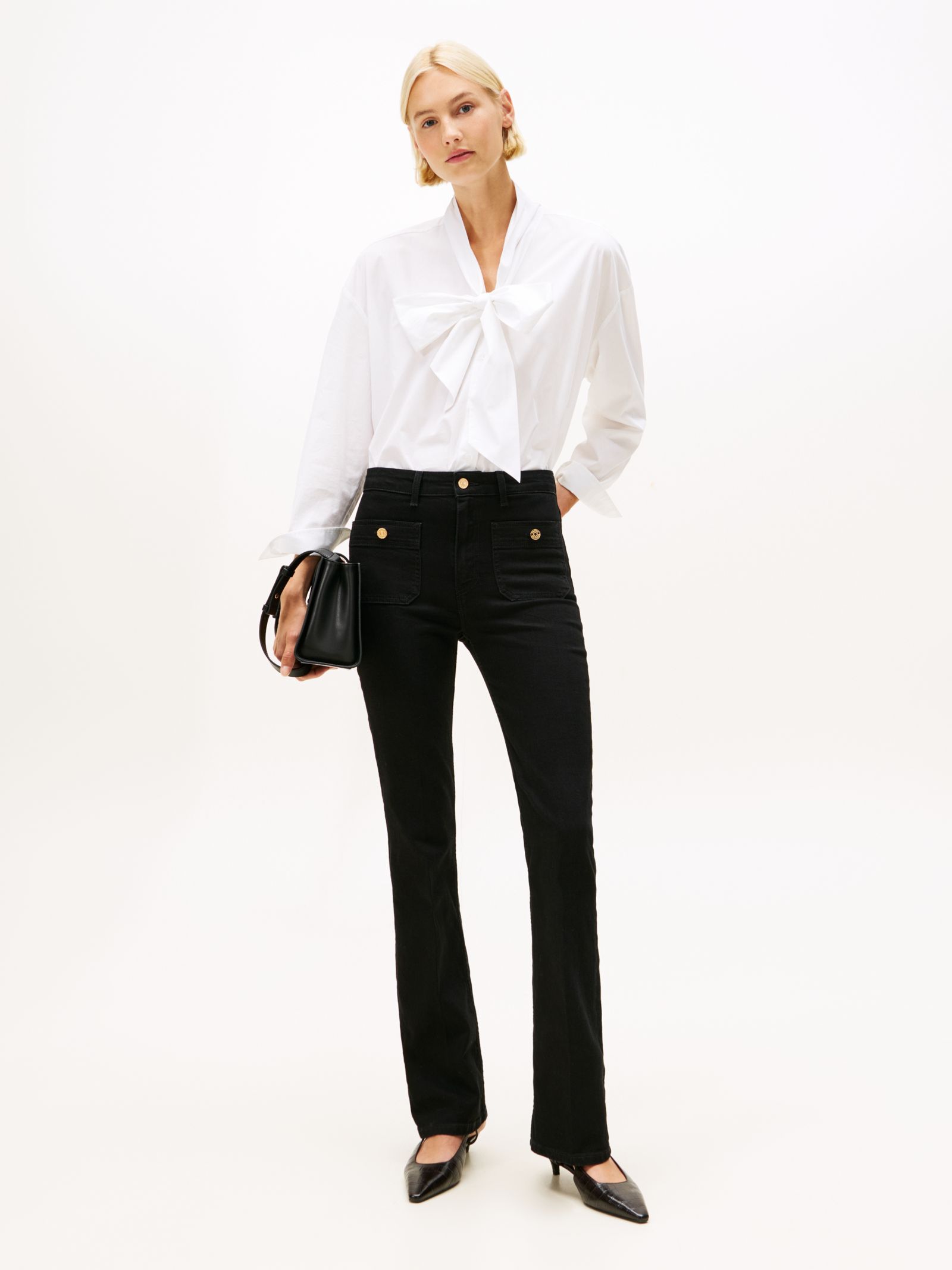 Tommy Hilfiger zwarte high rise bootcut jeans