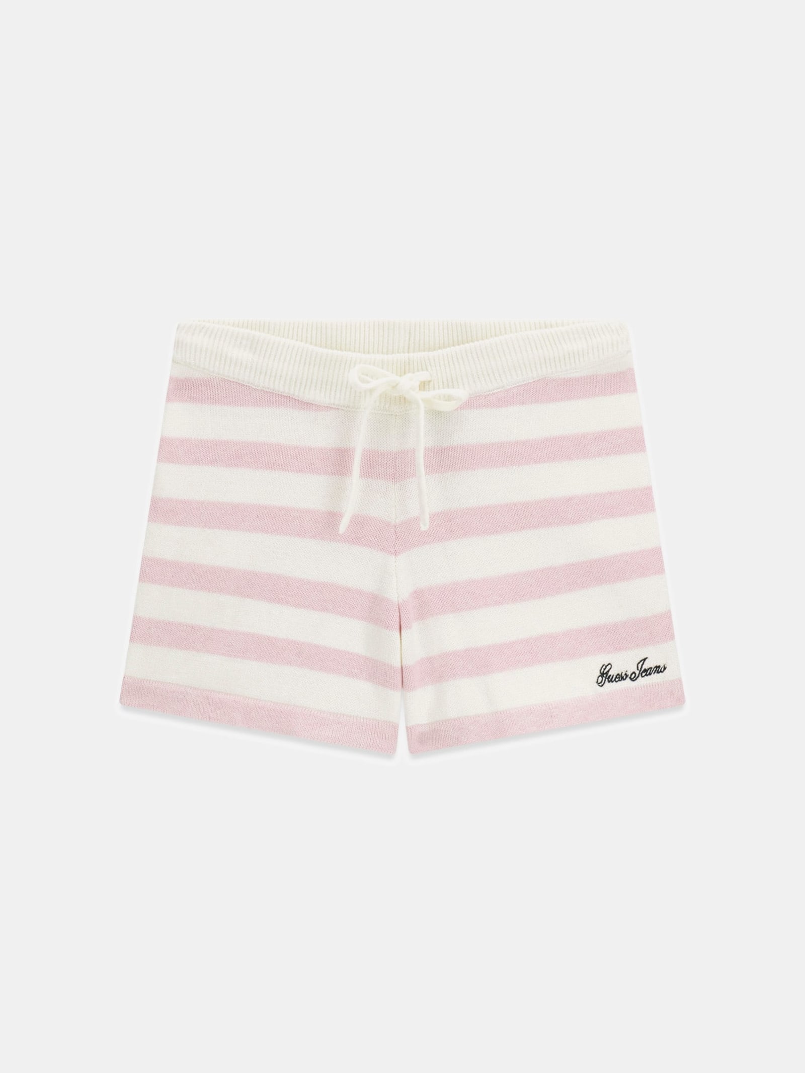Guess Gestreepte Gebreide Short in wit
