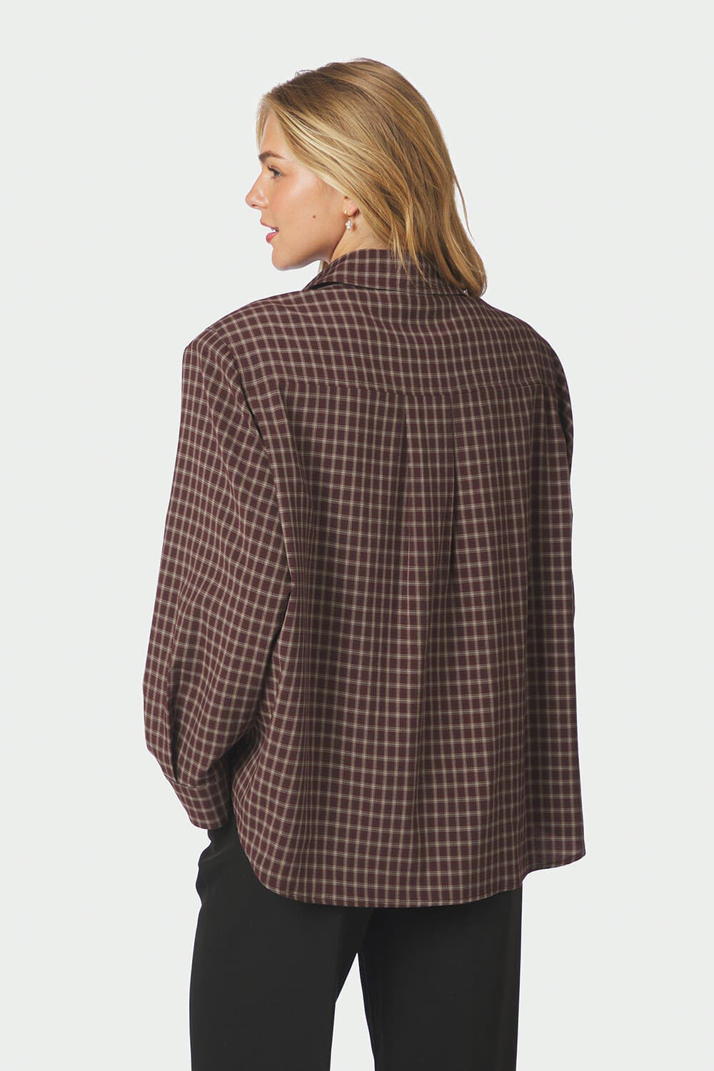 Neo Noir Blouse Anella Check Bordeaux Rood dames