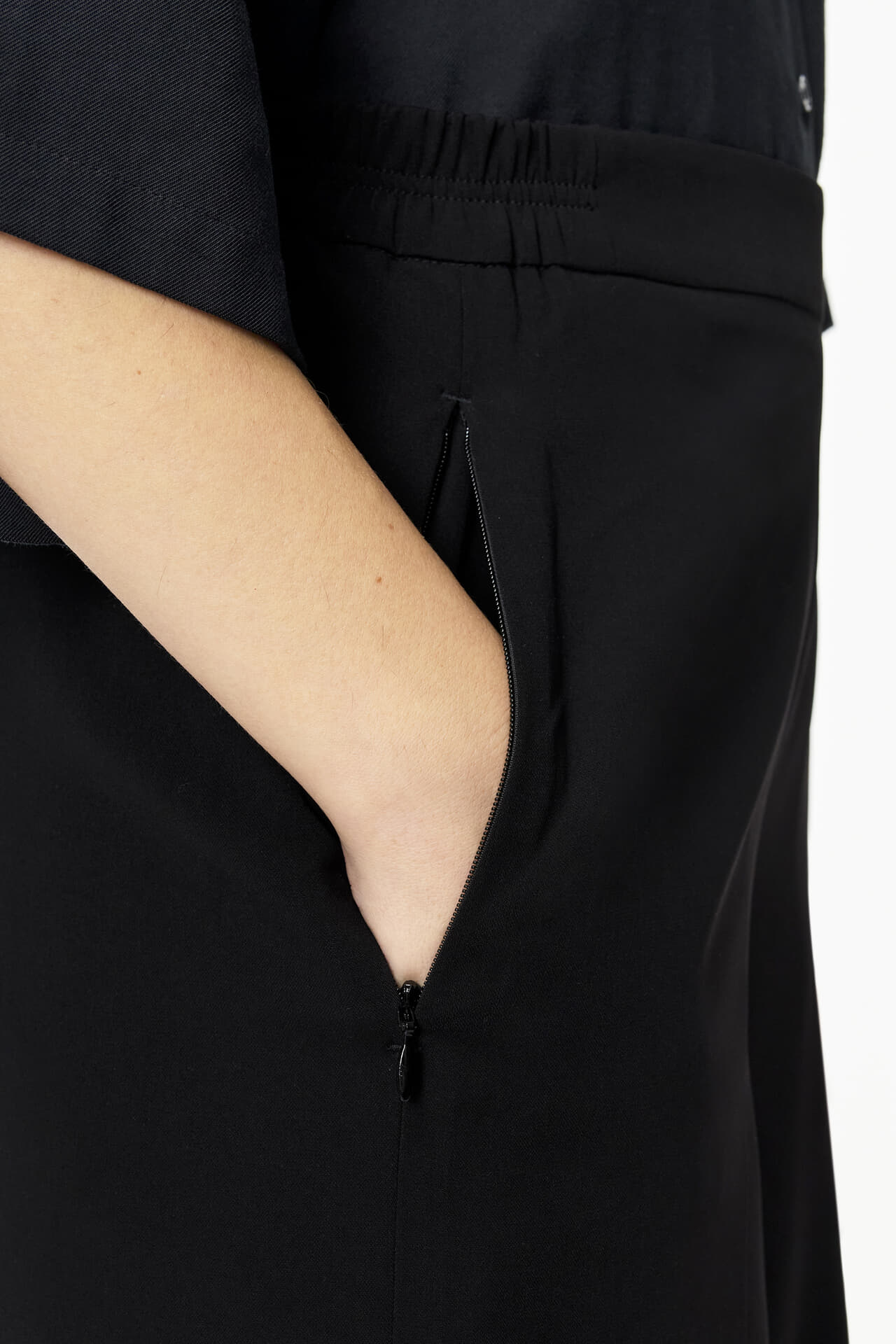 Mac Jeans Broek Coralie Floating crepe Zwart dames