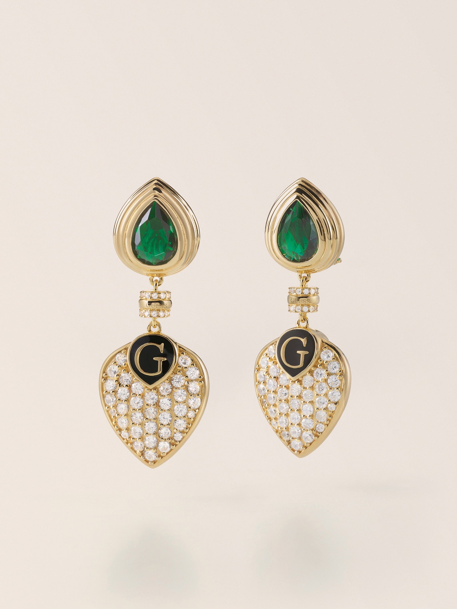 Guess Wild Orchid Oorhangers in goud