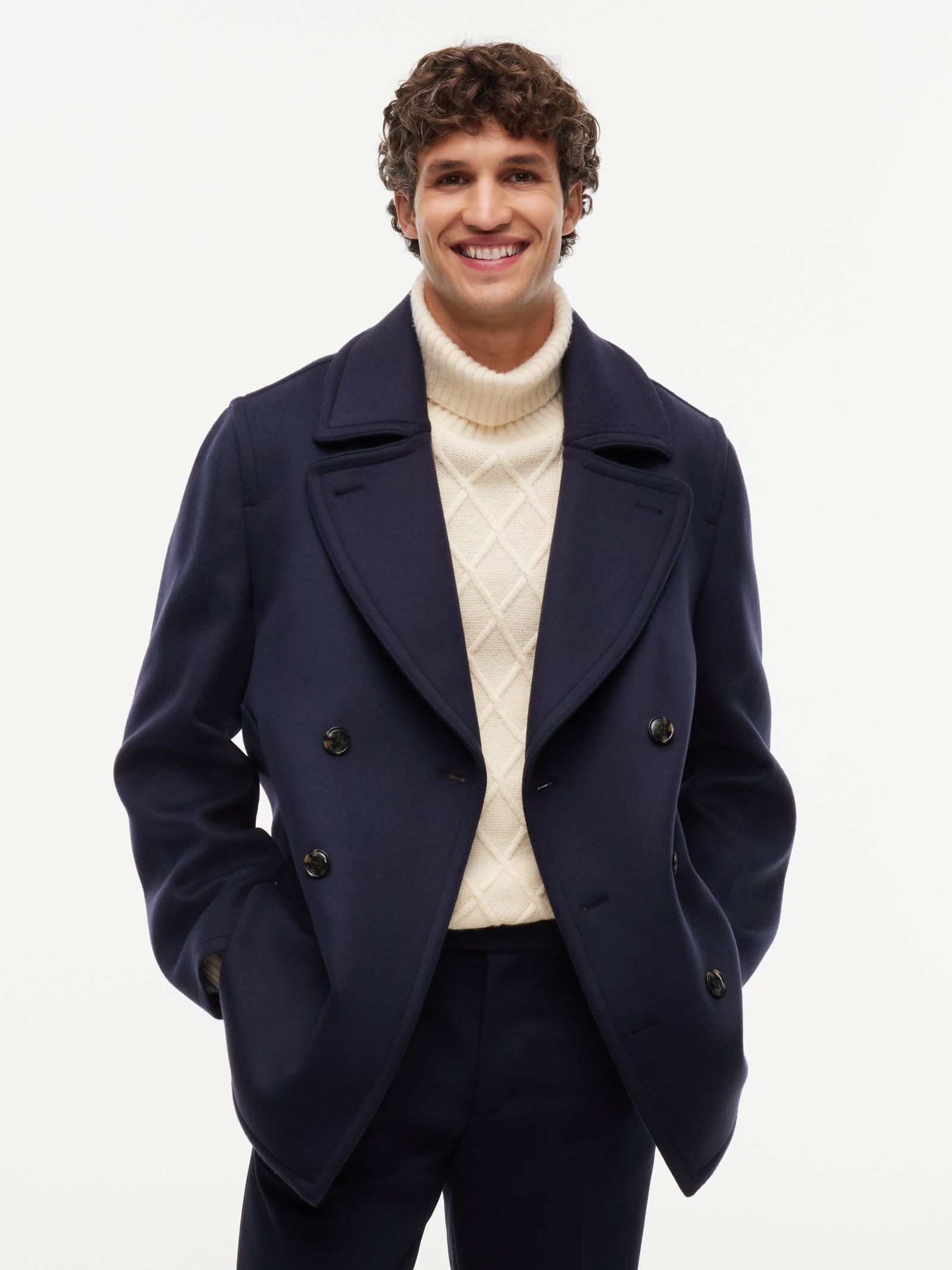 Tommy Hilfiger New York Label relaxed wolmix jas