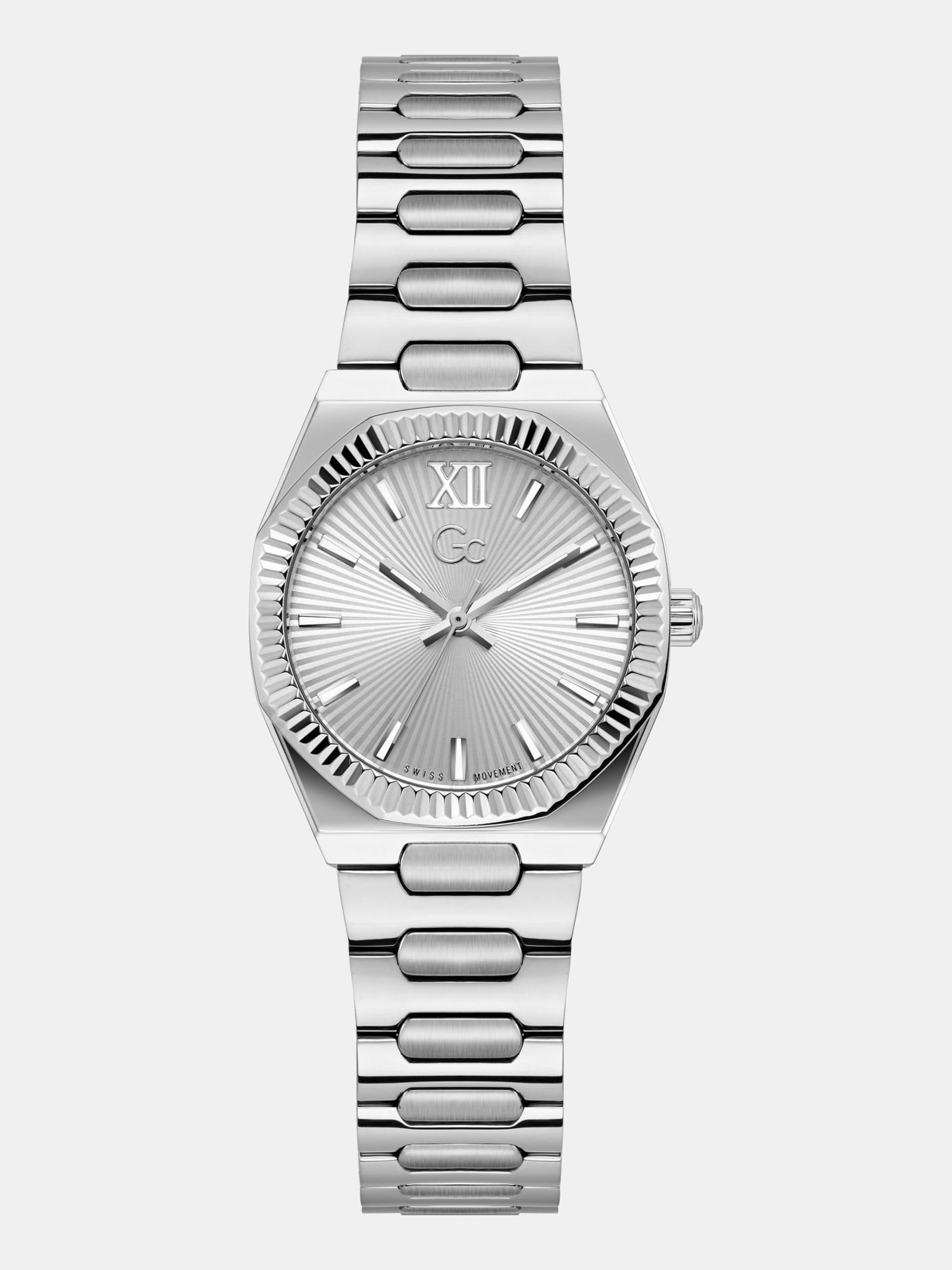 Guess Gc Rvs Analoge Horloge 30 Mm in zilver